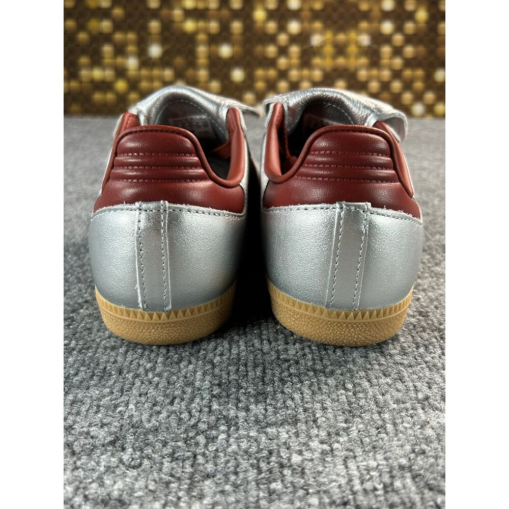 Adidas Samba LT W Silver Metallic Burgundy Gum Sneakers Women's Size 6 - Picture 5 of 10